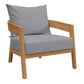 Brisbane 3-Piece Teak Wood Outdoor Patio Set, EEI-5835 FredCo