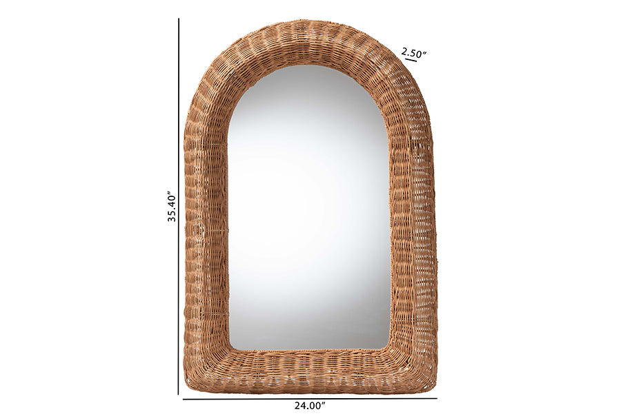 Brisia Natural Rattan Arch Mirror FredCo