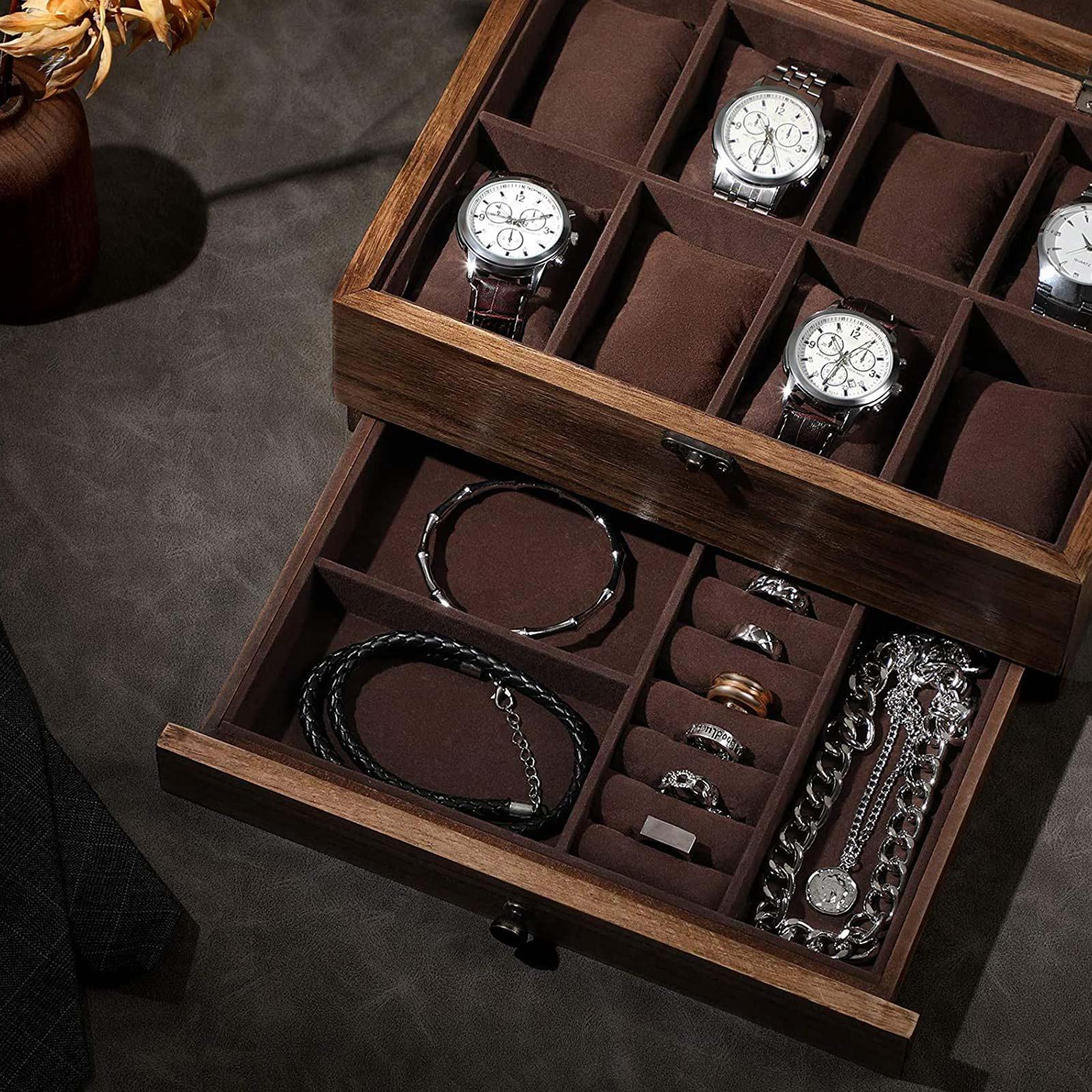Brown Storage Box for Watch & Jewelry FredCo