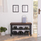 Brown Storage Shoe Bench FredCo