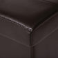 Brown Tufted Storage Ottoman FredCo