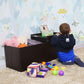 Brown Tufted Storage Ottoman FredCo