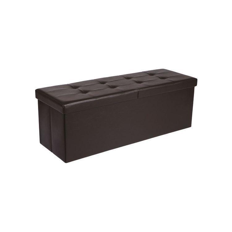 Brown Tufted Storage Ottoman FredCo