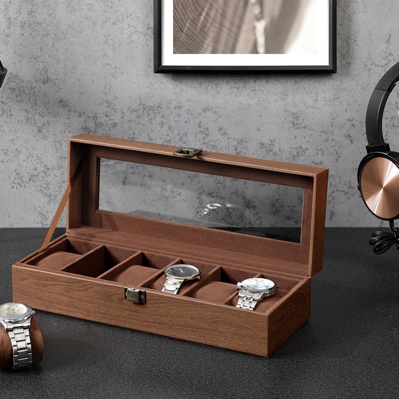 Brown Watch Box with 6 Slots FredCo