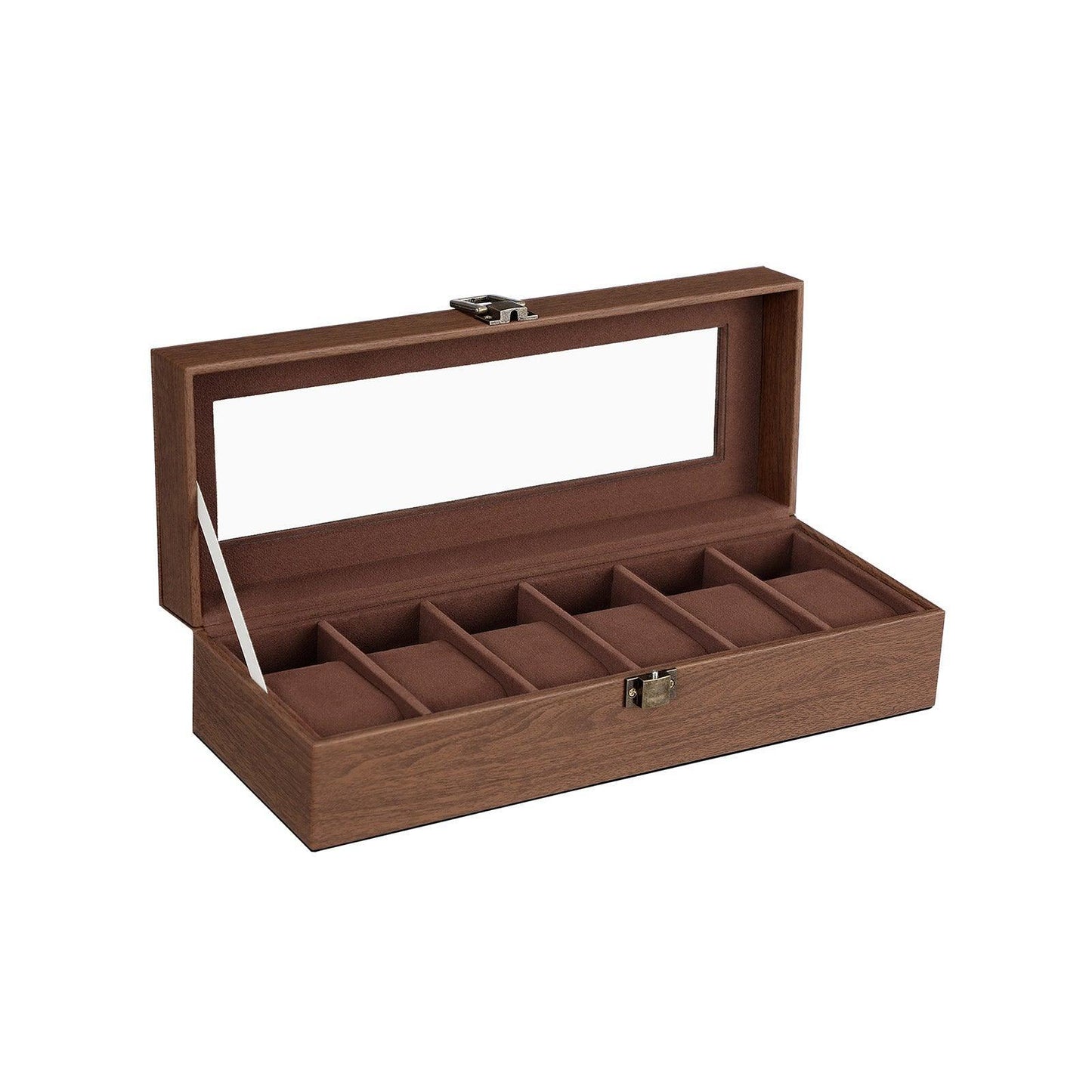Brown Watch Box with 6 Slots FredCo