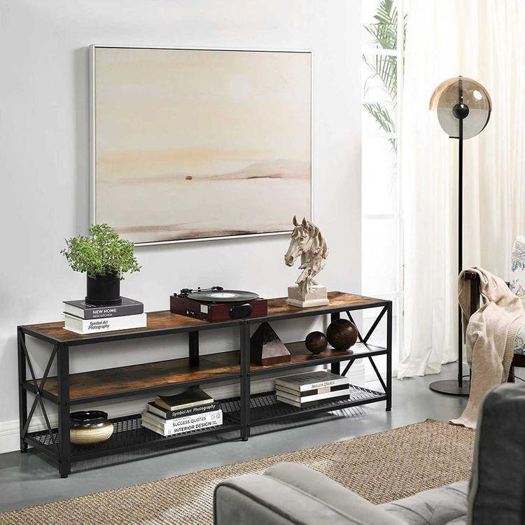BRYCE Industrial 3-Tier TV Stand FredCo