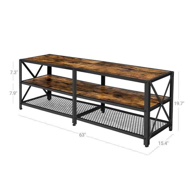 BRYCE Industrial 3-Tier TV Stand FredCo
