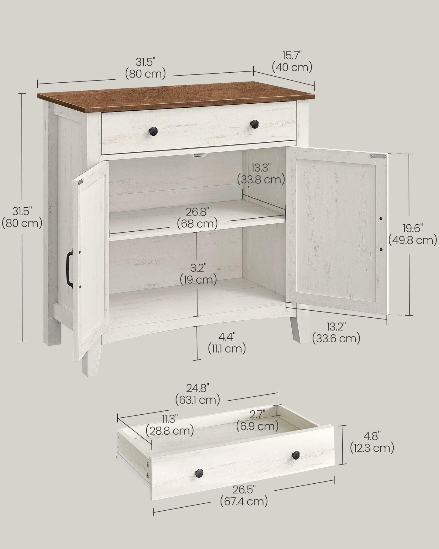 Buffet Cabinet with Storage and Drawer FredCo