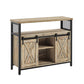 Buffet Storage Cabinet with 2 Doors Turquoise Brown and Ink Black FredCo