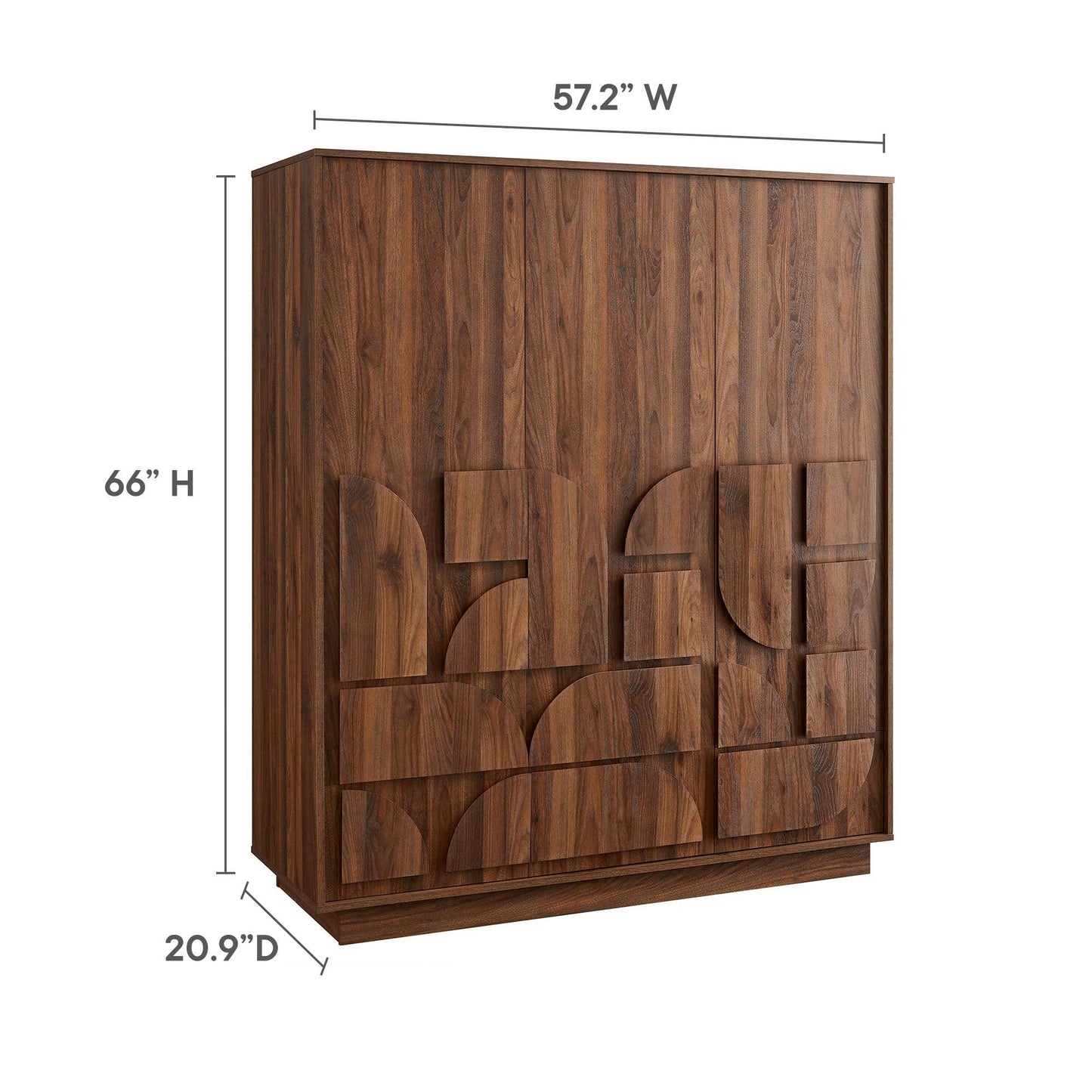 Bulwark 3-Door Wardrobe Closet by Modway FredCo