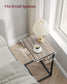 C-Shaped End Table Greige and Black FredCo