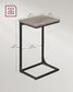 C-Shaped End Table Greige and Black FredCo