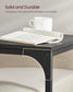 C-Shaped End Table Misty Gray and Black FredCo