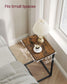 C-Shaped End Table Rustic Brown and Black FredCo