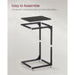 C-Shaped End Table Set of 2 Ebonized Oak and Black FredCo