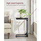 C-Shaped End Table Set of 2 Ebonized Oak and Black FredCo