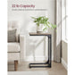 C-Shaped End Table Set of 2 Greige and Black FredCo
