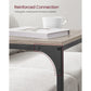 C-Shaped End Table Set of 2 Greige and Black FredCo