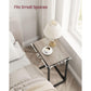 C-Shaped End Table Set of 2 Greige and Black FredCo