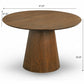 Modern round wood dining table with cone base, 47.2 inch diameter, offered by FredCo International
