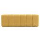 Upholstered Dining Bench, No-Assembly Entryway Bench Ottoman, Yellow Chenille Fabric, 50' Length FredCo