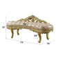 Cabriole Light Gold Synthetic Leather & Gold Finish Bench FredCo