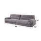 Cadenza Gray Corduroy Loveseat FredCo