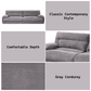 Cadenza Gray Corduroy Sofa FredCo