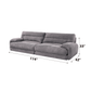 Cadenza Gray Corduroy Sofa FredCo