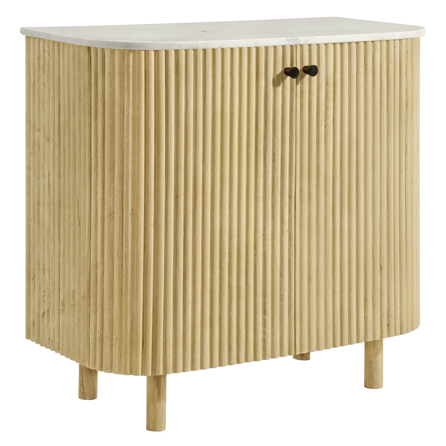 Caldera 33" Curved Solid Wood and Marble Accent Storage Cabinet by Modway EEI-7354 FredCo