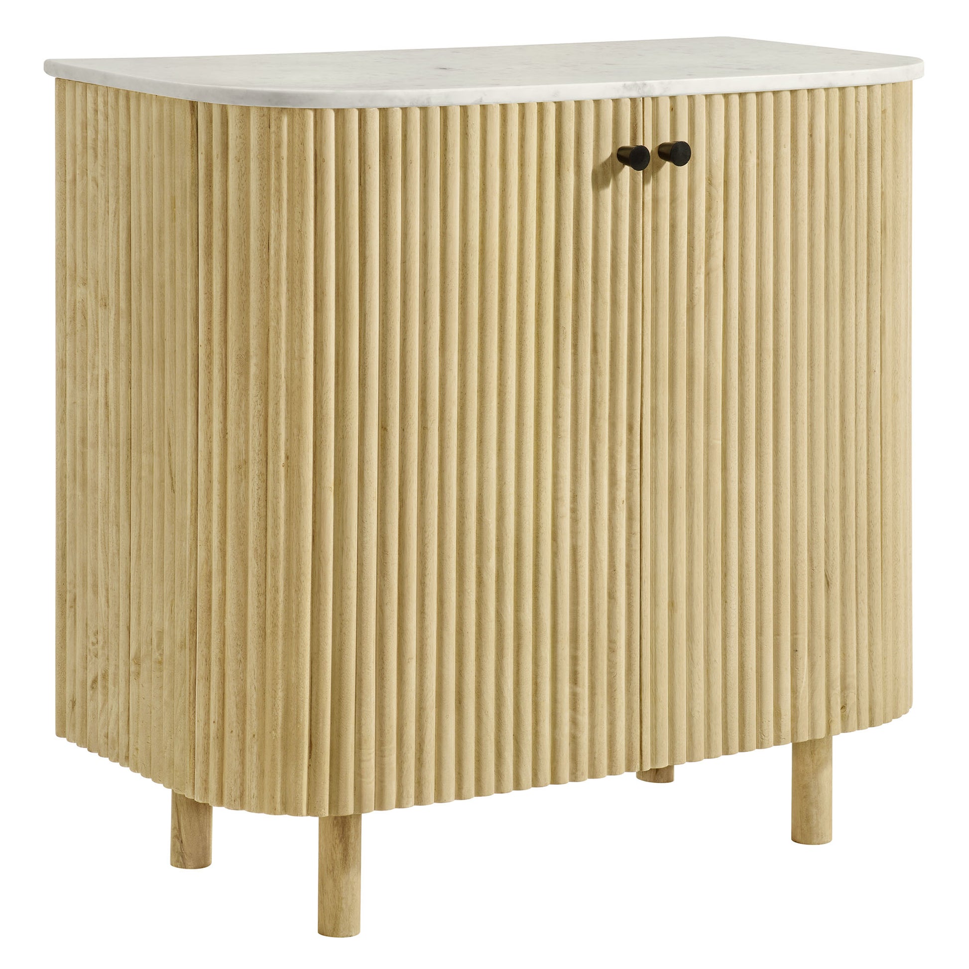 Caldera 33" Curved Solid Wood and Marble Accent Storage Cabinet by Modway EEI-7354 FredCo