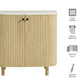 Caldera 33" Curved Solid Wood and Marble Accent Storage Cabinet by Modway EEI-7354 FredCo
