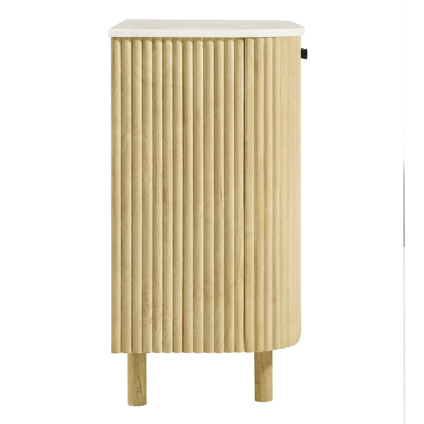 Caldera 33" Curved Solid Wood and Marble Accent Storage Cabinet by Modway EEI-7354 FredCo