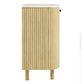 Caldera 33" Curved Solid Wood and Marble Accent Storage Cabinet by Modway EEI-7354 FredCo