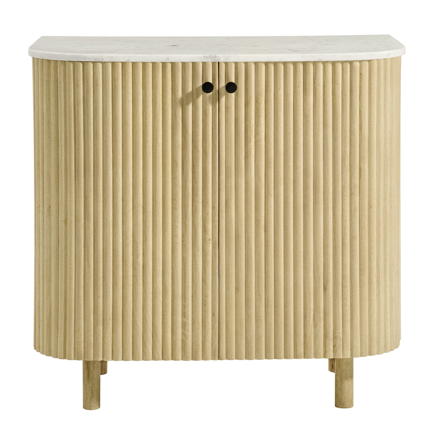 Caldera 33" Curved Solid Wood and Marble Accent Storage Cabinet by Modway EEI-7354 FredCo