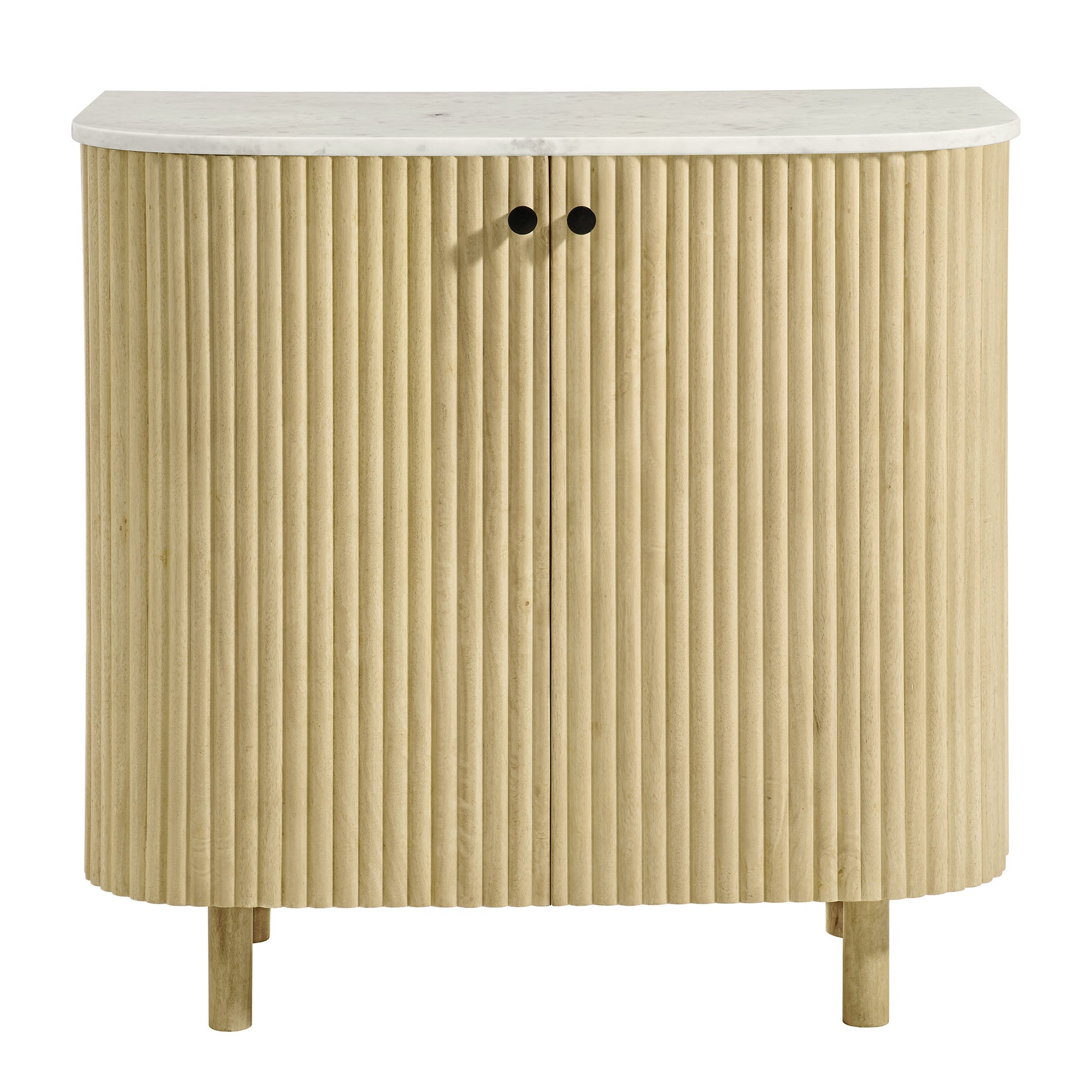 Caldera 33" Curved Solid Wood and Marble Accent Storage Cabinet by Modway EEI-7354 FredCo