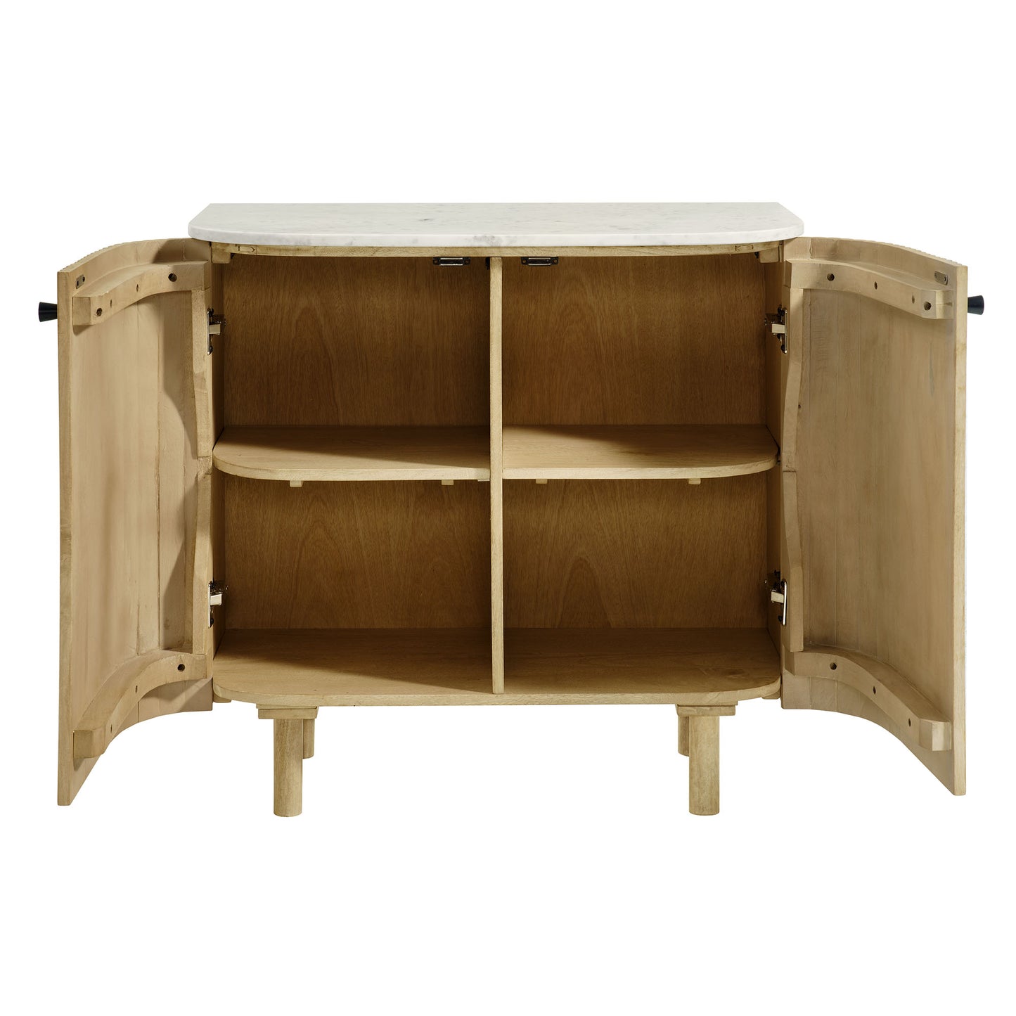 Caldera 33" Curved Solid Wood and Marble Accent Storage Cabinet by Modway EEI-7354 FredCo