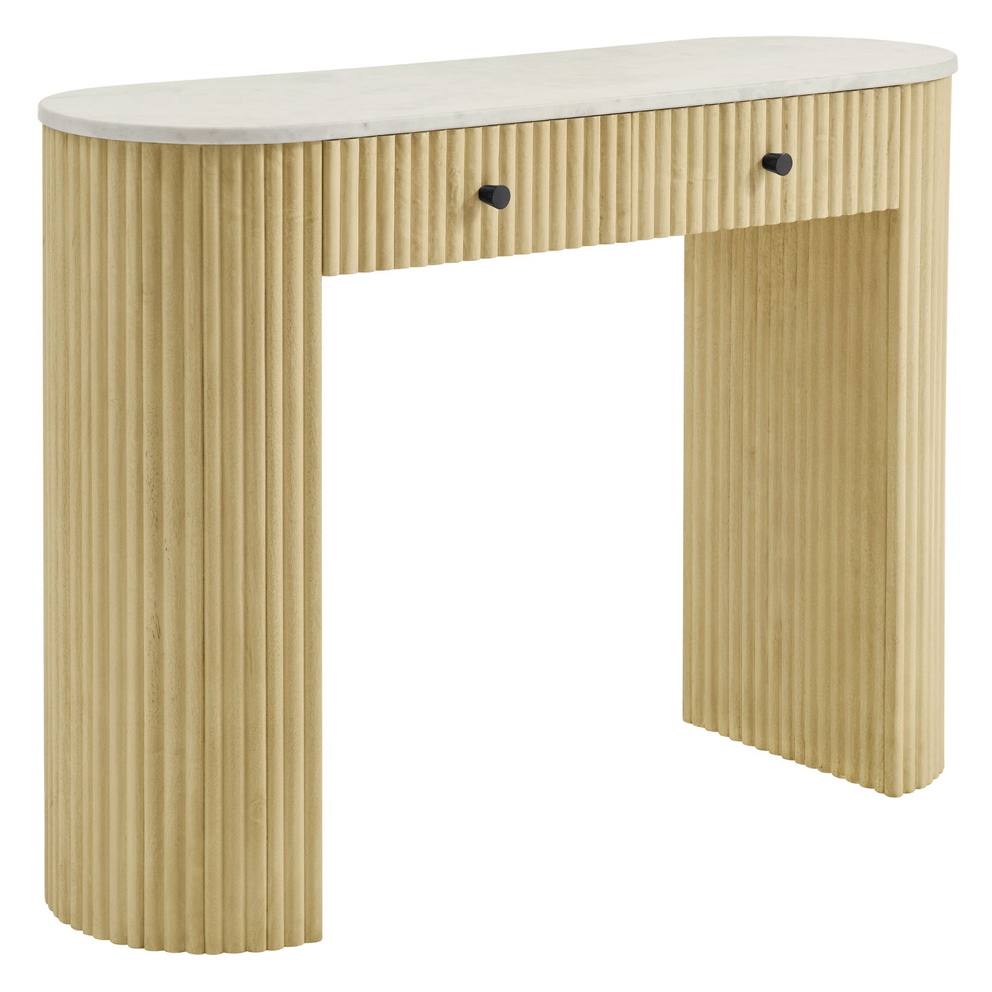 Caldera 42" Curved Solid Wood and Marble Console Table by Modway EEI-7353 FredCo