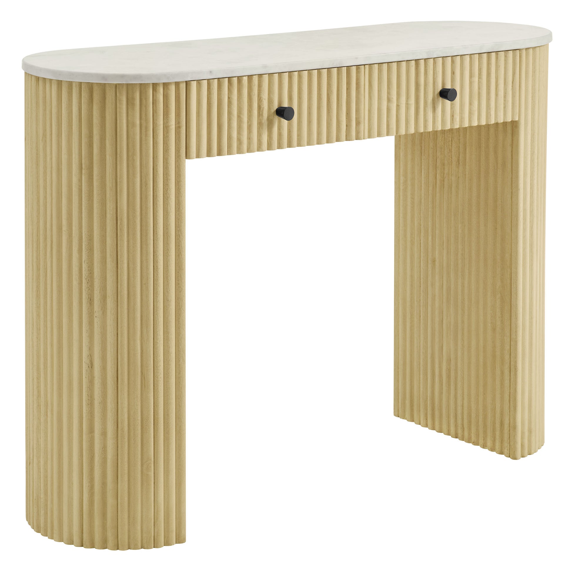 Caldera 42" Curved Solid Wood and Marble Console Table by Modway EEI-7353 FredCo