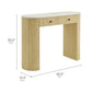Caldera 42" Curved Solid Wood and Marble Console Table by Modway EEI-7353 FredCo