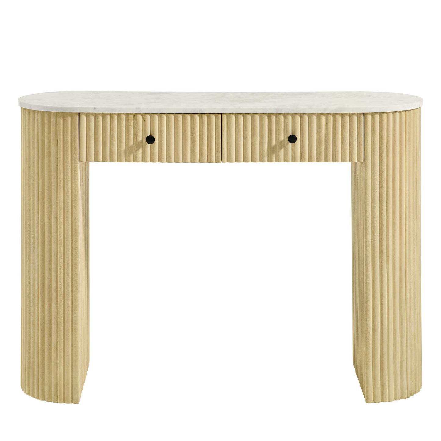Caldera 42" Curved Solid Wood and Marble Console Table by Modway EEI-7353 FredCo