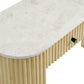 Caldera 42" Curved Solid Wood and Marble Console Table by Modway EEI-7353 FredCo