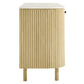 Caldera 60" Curved Solid Wood and Marble Sideboard Storage Cabinet by Modway EEI-7355 FredCo