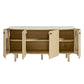 Caldera 60" Curved Solid Wood and Marble Sideboard Storage Cabinet by Modway EEI-7355 FredCo