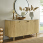 Caldera 60" Curved Solid Wood and Marble Sideboard Storage Cabinet by Modway EEI-7355 FredCo