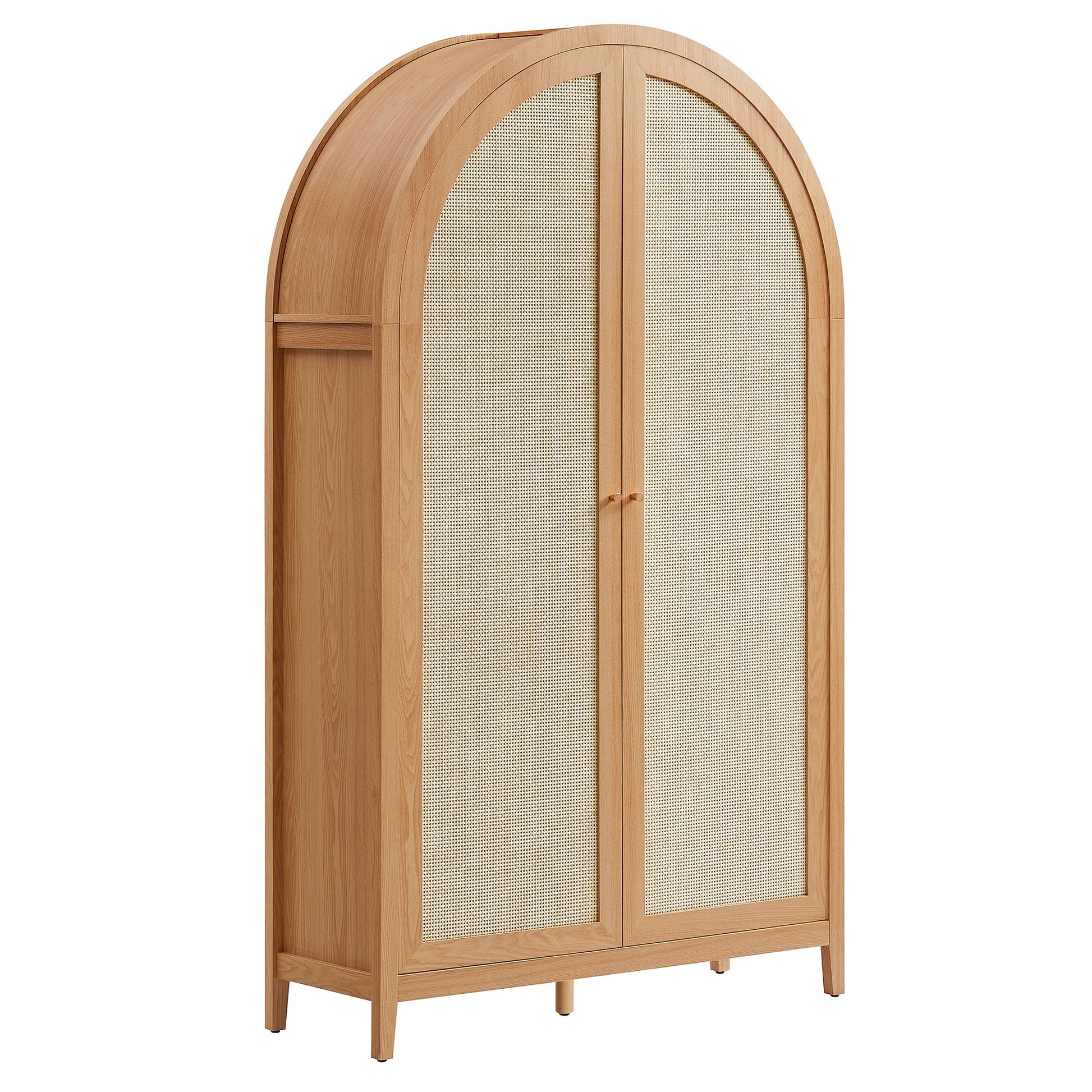 Calista 79" Tall Wide Rattan Arched Storage Cabinet by Modway EEI-7294 FredCo