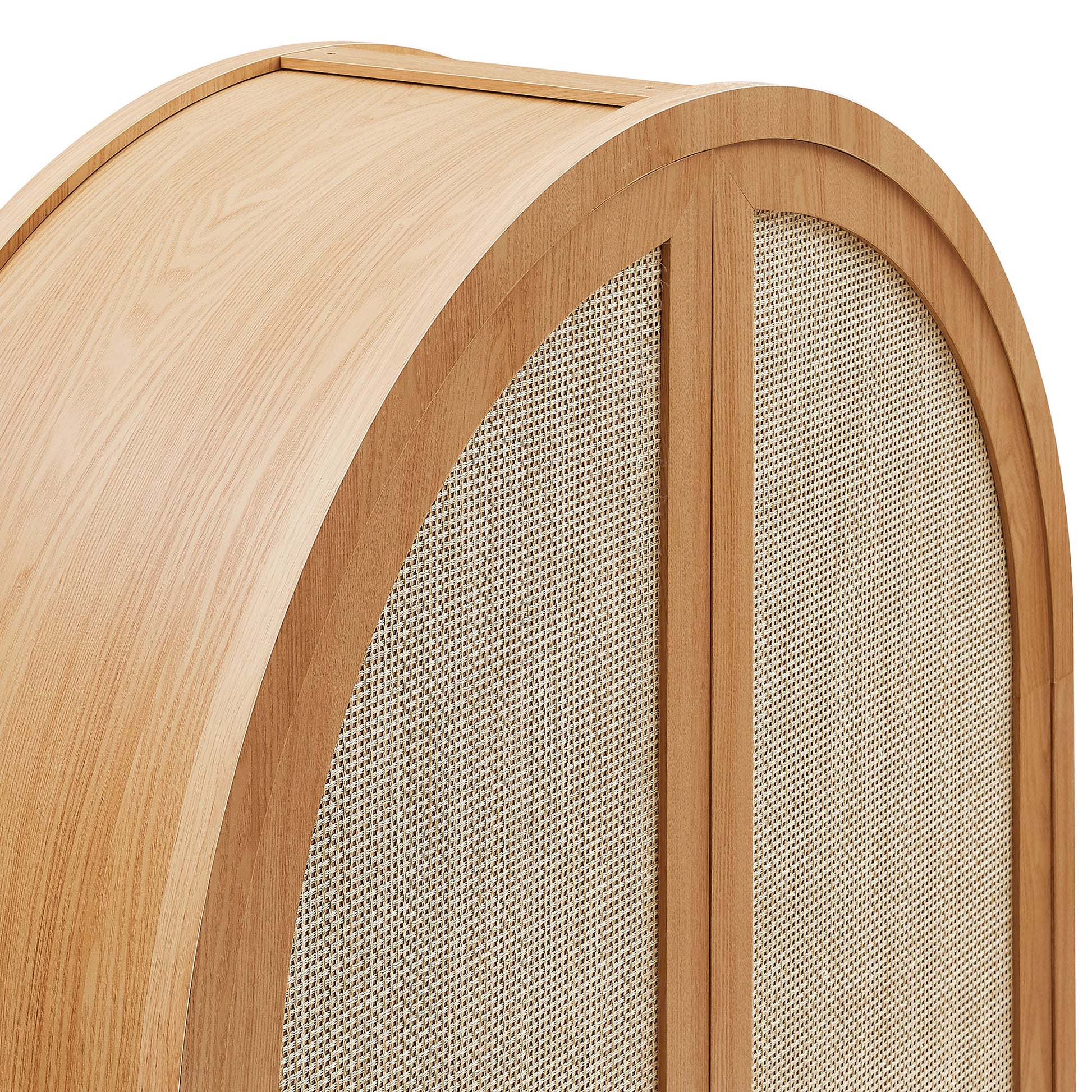 Calista 79" Tall Wide Rattan Arched Storage Cabinet by Modway EEI-7294 FredCo