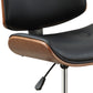 Camila Black Synthetic Leather & Walnut Finish Office Chair FredCo