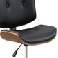 Camila Black Synthetic Leather & Walnut Finish Office Chair FredCo