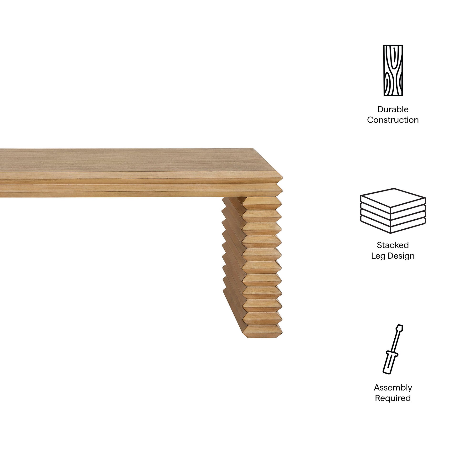 Canto Rectangular Stacked Design Coffee Table by Modway EEI-7348 FredCo